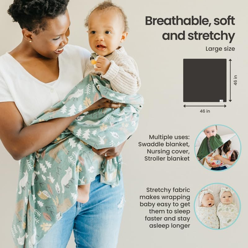 Copper Pearl Baby Swaddle Blanket - Premium Knit Baby Blanket, Large Soft Stretchy Receiving Blankets for Baby Boy and Girl, Swaddles for Newborn, Infant, and Toddler (Rose)