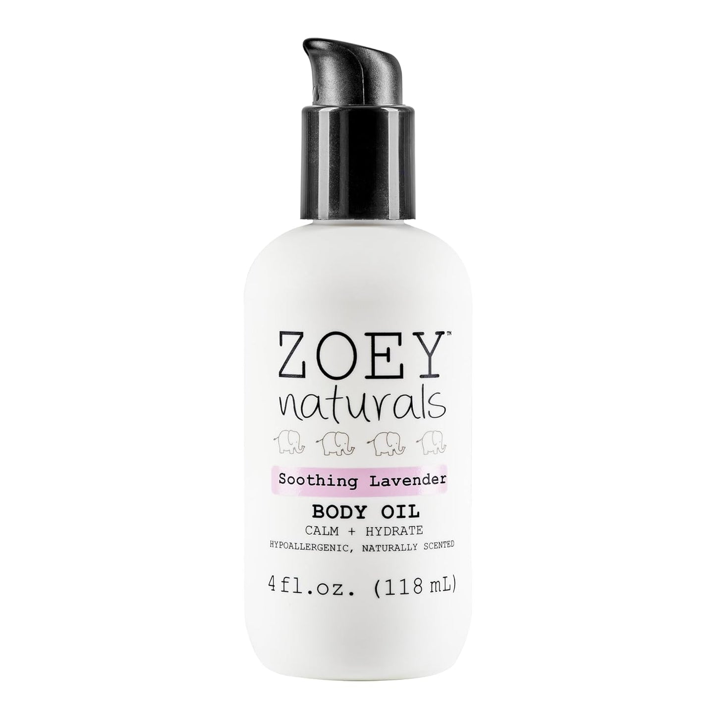 Absolutely Natural Zoey Naturals - Soothing Lavender Body Oil for Kids and Babies, Calming, Moisturizing, Hydrating, Made in USA