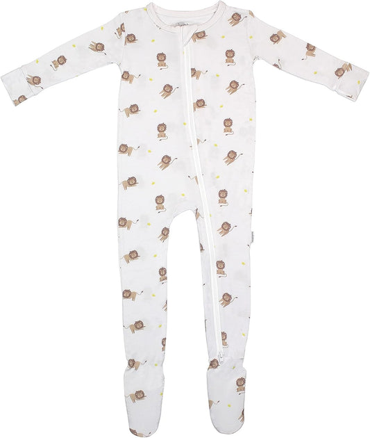 Bamboo Little Soft Baby Footie Pajamas, Baby Clothes, Newborn Sleepers, 95% Viscose and 5% Spandex, 0-24 Months