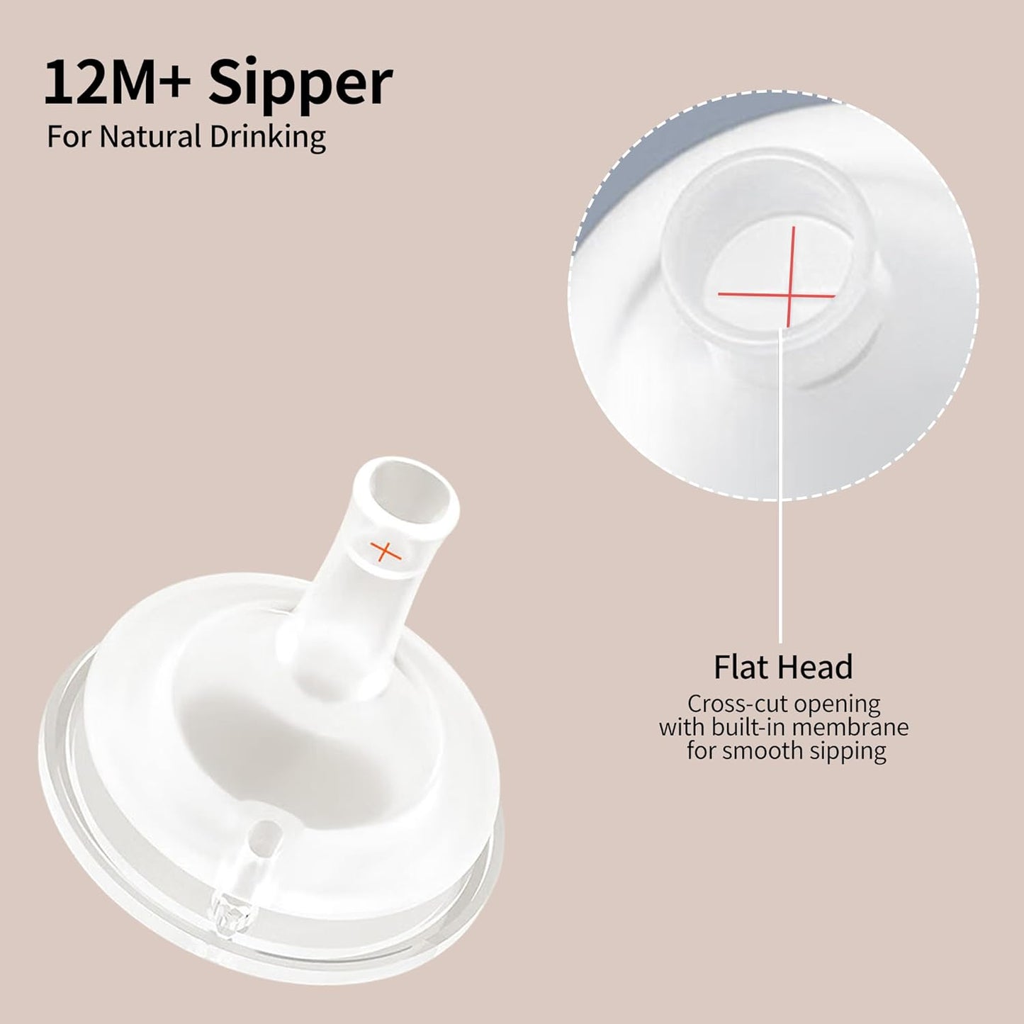 Pigeon Natural Weaning Silicone Sipper Conversion Kit - Smooth Toddler Transition Set | Includes Soft Sipper, Weighted Straws, and Cleaning Brushes | Ideal for Ages 12 Months+
