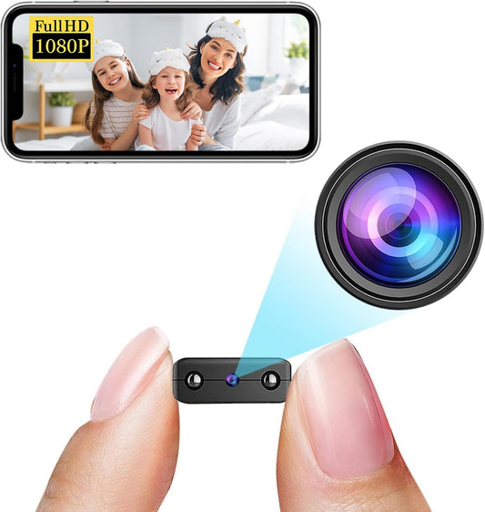 Smallest Wireless WiFi IP Camera,HD1080P Remote Security Camera,Portable Video Recording Live Feed,Smart Baby Monitor with Night Vision,Motion Detection,Cloud Storage for Security with iOS AndroidAPP