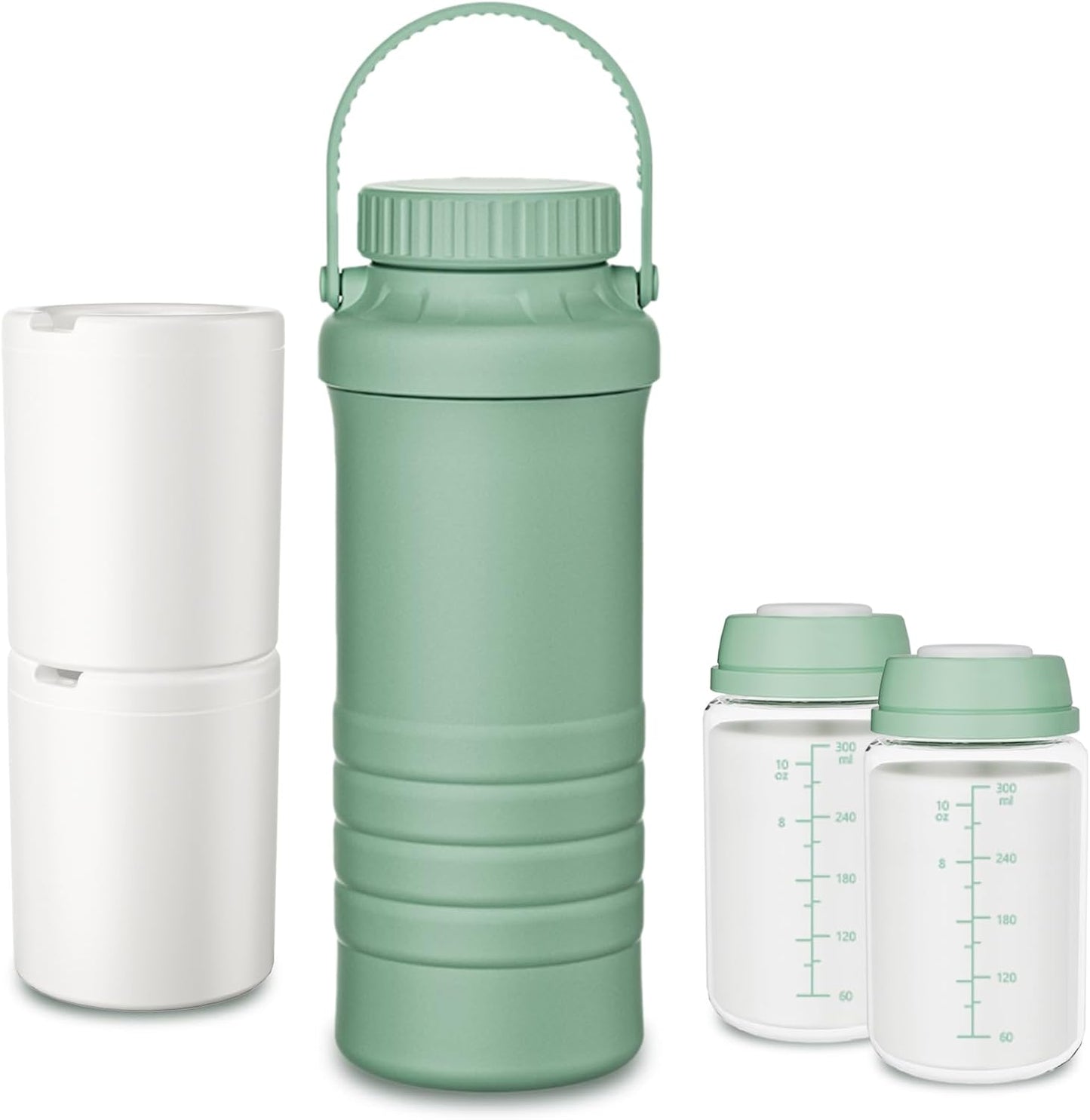 Portable Breast Milk Cooler Bottle - 22oz Breastmilk Chiller for Outdoor Travel Mom, Keeps Milk Fresh Cooling for 24 Hours, Breastfeeding Essentials with 2pcs Bottle for Breastmilk Storage