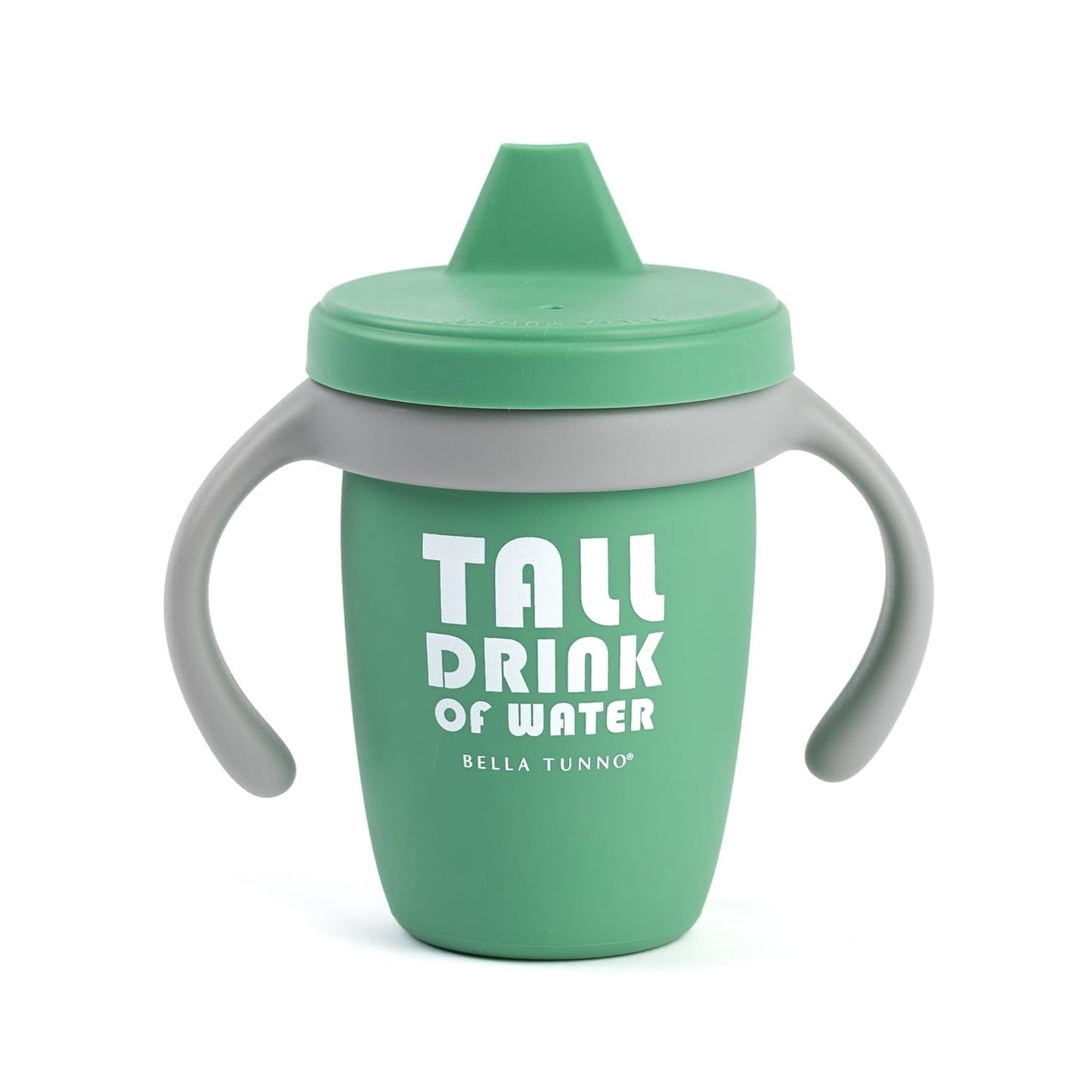 Bella Tunno Sippy Cup, Silicone Training Cup with Transition Handles for Infants, Toddlers & Kids, Babies 6-12 Months & Toddlers 1-3 Years, Boys & Girls, Tall Drink of Water, 8 oz