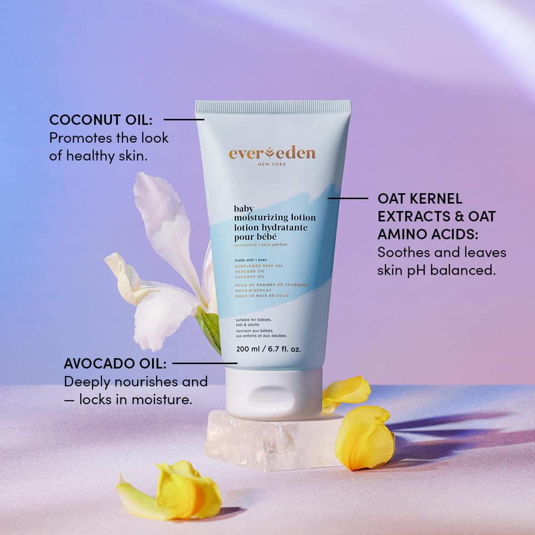 Evereden Baby Bathtime DUO: Baby Lotion for Newborn and 2-in-1 Newborn Shampoo and Body Wash Set - Soothing, Cleansing, & Hydrating Shampoo and Lotion