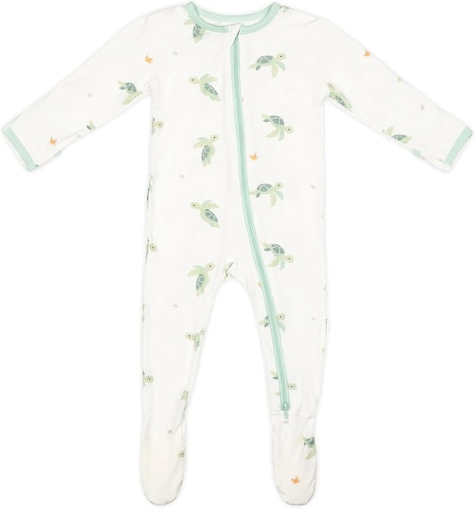 Bamboo Little Soft Baby Footie Pajamas, Baby Clothes, Newborn Sleepers, 95% Viscose and 5% Spandex, 0-24 Months