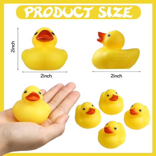 Vinsot 2 Inch Yellow Rubber Duck Bath Toys Large Rubber Ducks Bath Ducks Squeak Bathtub Toys for Birthday Pool Decoration Game Supplies (72 Pcs)