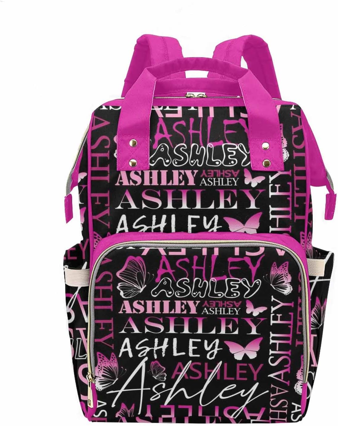 Customize Diaper Bag Birthday Gift For Baby Mom Gift Birthday Gift Large Capacity Daycare Bag Hiking Bag Travel Bag Mommy Diaper Bag, Colorful Butterfly