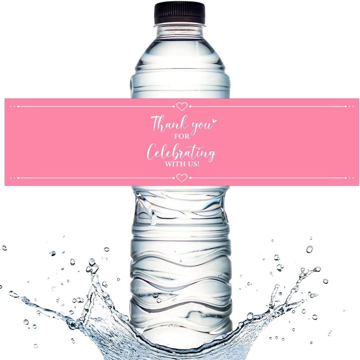 100PCS Wedding Water Bottle Labels Waterproof Greenery Floral Wraps Sticker for Water Bottle Baby Shower Bottle Label for Bridal Shower Party Thanks A17