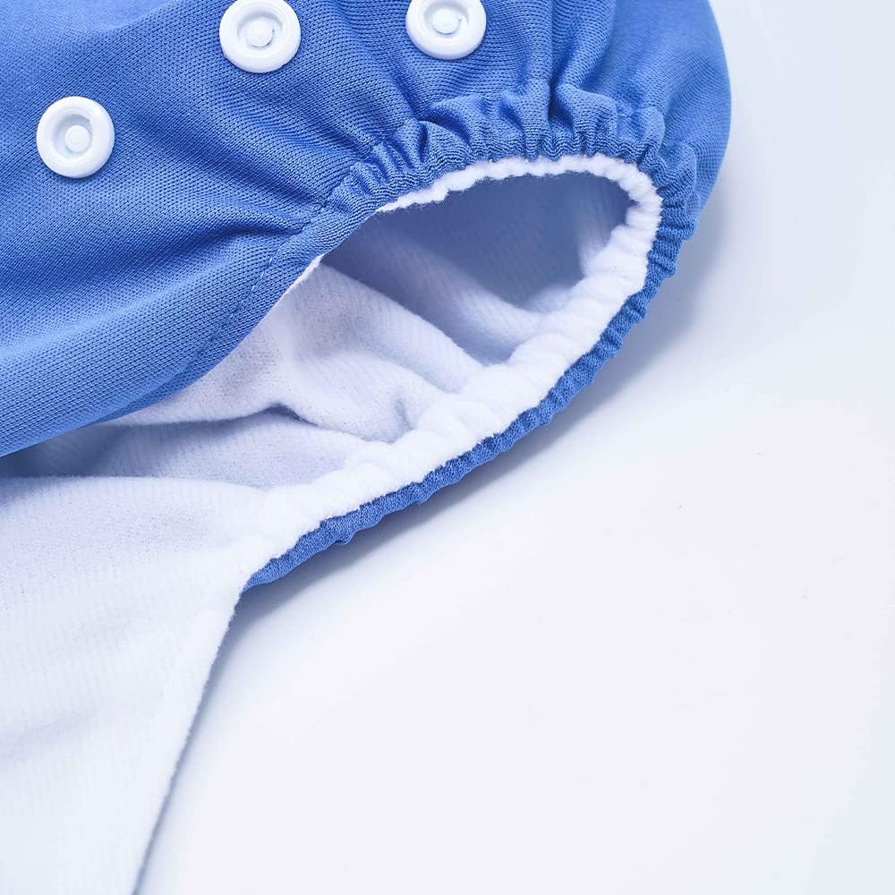 HappyFlute 4 Sets Newborn Baby Cloth Pocket Diapers One Size Adjustable Reusable for Baby Boys and Girls(No Inserts,Pink)