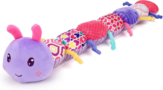 Baby Girl Toys 0-3-6 Months Musical Stuffed Animals Plush Caterpillar Toy with Crinkle Rattles Tummy Time Sensory Learning Toys for Infants 6-9-12 Months Newborn Girls Boys Shower