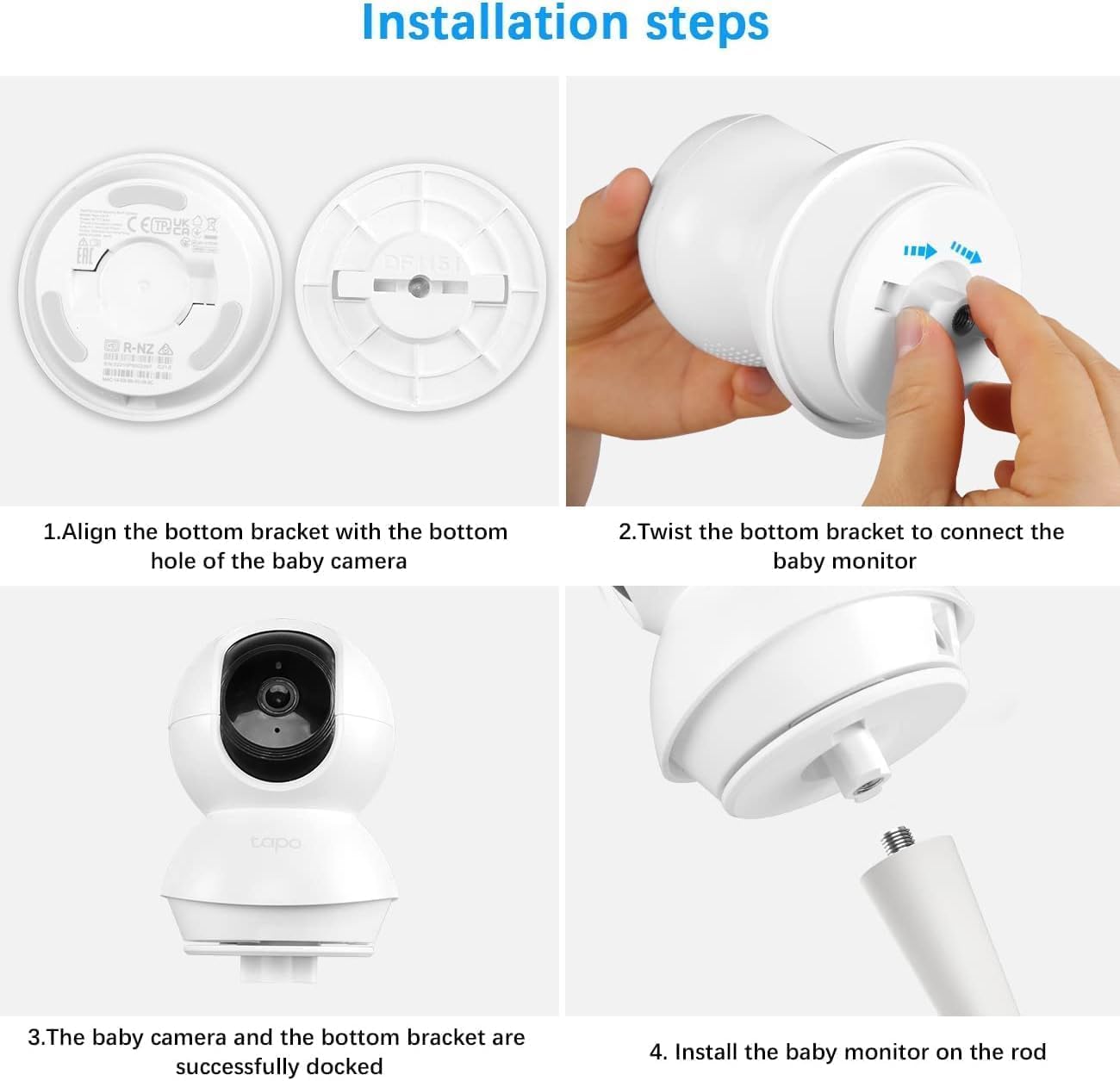 Baby Monitor Flexible Mount for TP-Link Tapo C200 C210 Cameras (clamp)