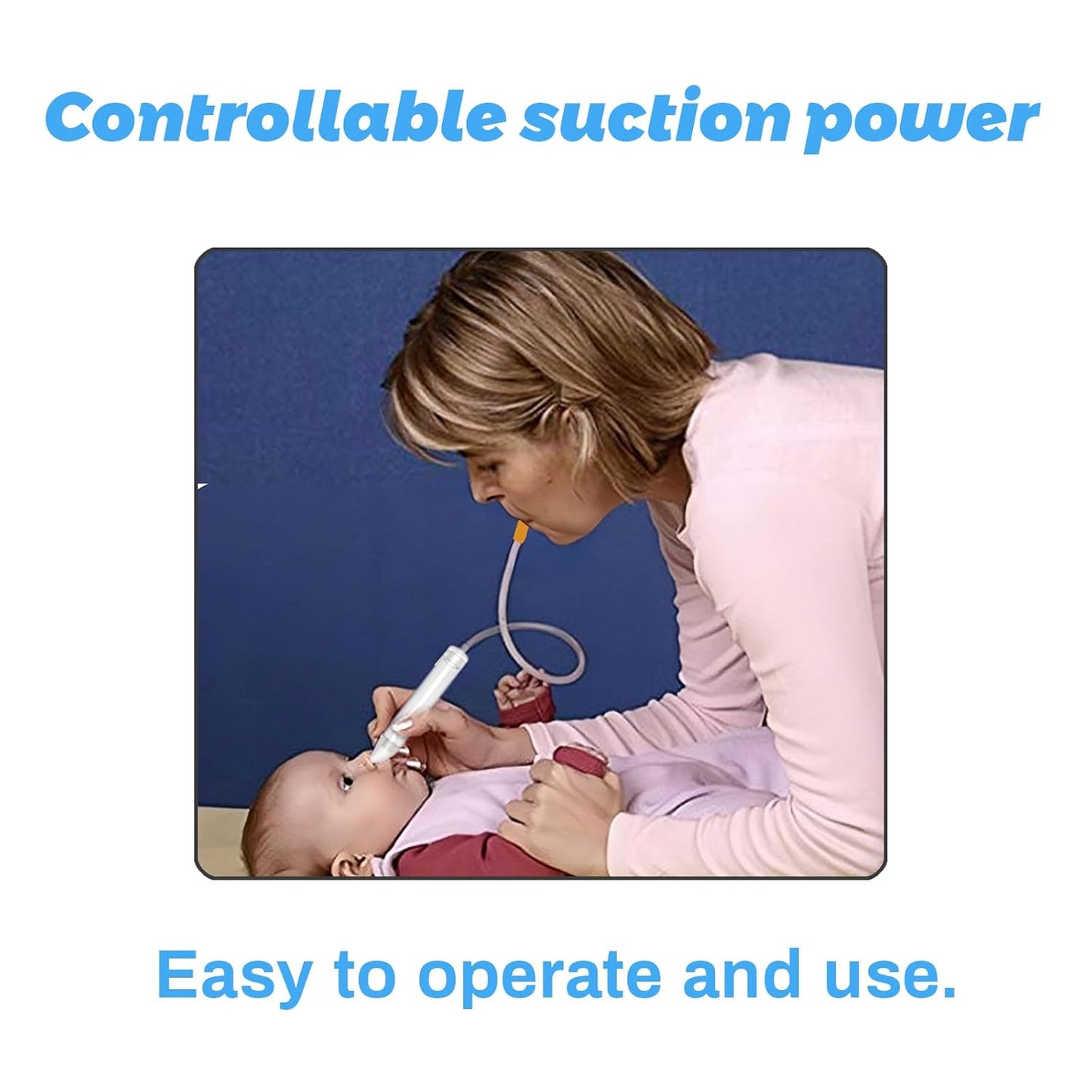 Baby Nasal Aspirator with 24 Filters , Baby Nose Sucker for Toddler, Sealed Design & Soft Silicone Tip, BPA-Free