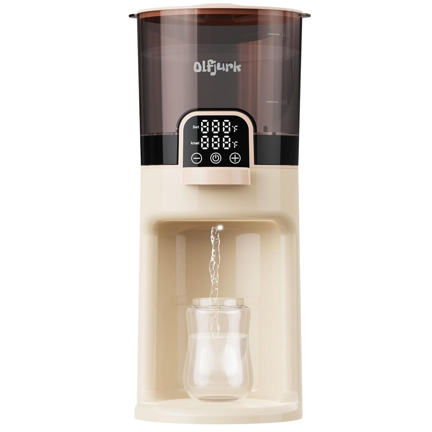 Instant Baby Bottle Warmer,Warm Water Dispenser for Making Formula Bottle Instantly,Detachable Container Easy Cleaning,24/7 Keep Warm, Adjustable Temperature(Beige,110V Only)