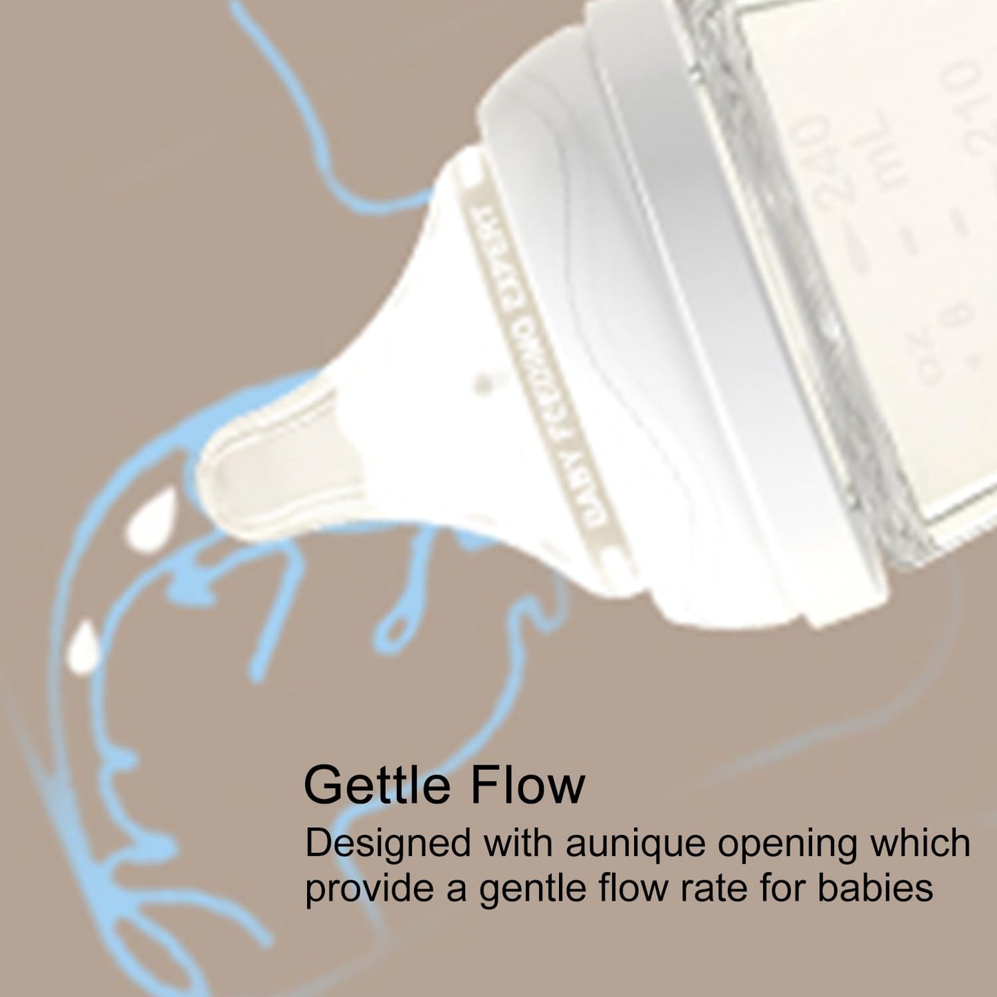 Natural Glass Baby Bottles Gentle & Extra Slow Flow, Newborn Breastfeeding Bottle with Anti Colic Nipple for 0 Months Babies, 3 Packs (Brown (3 Ounce), 1 Count (Pack of 3))