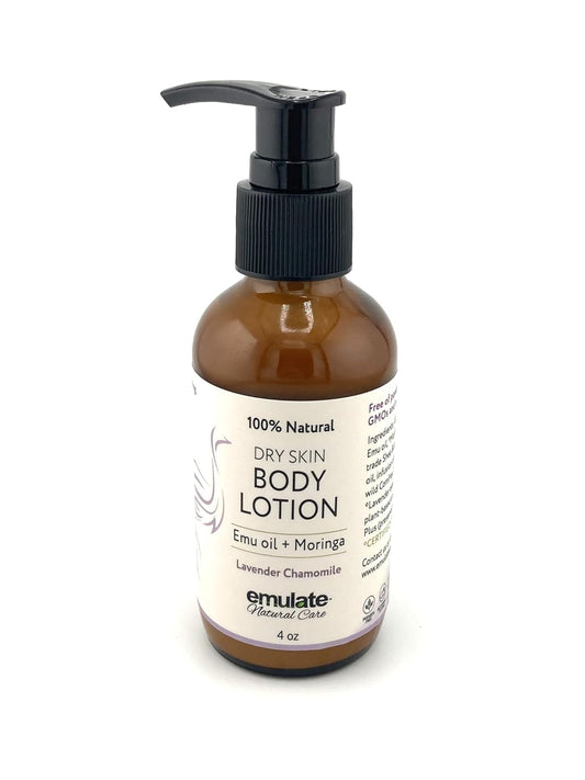 BODY LOTION for Dry & Sensitive Skin. Available in Unscented OR Lavender Chamomile 4 oz (Lavender Chamomile)