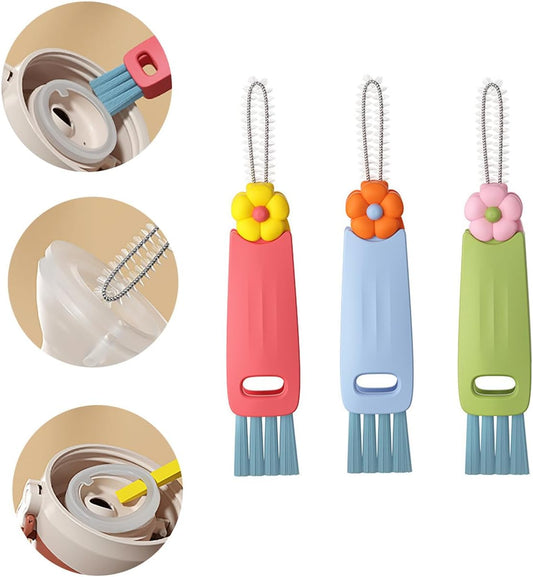 3 in 1 Cup Lid Cleaning Brush - 2025 New Multifunctional Tool for Thorough Cleaning of Bottles, Cups, and Tight Spaces - Ideal for Home & Kitchen