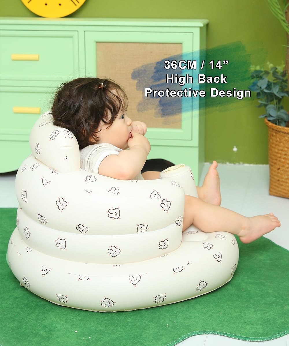 Inflatable Baby Seat for Babies 3 Months and Up,Inflatable Baby Chair,Blow Up Baby Chair,Baby Seats for Infants for Sitting Up