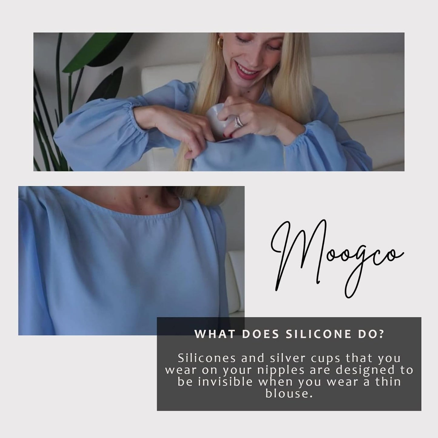 The Original Silver Nursing Cups with Silicone Pads - Nipple Shields for Nursing Newborn - Newborn Essentials Must Haves-Nipple Covers Breastfeeding-925 Silver