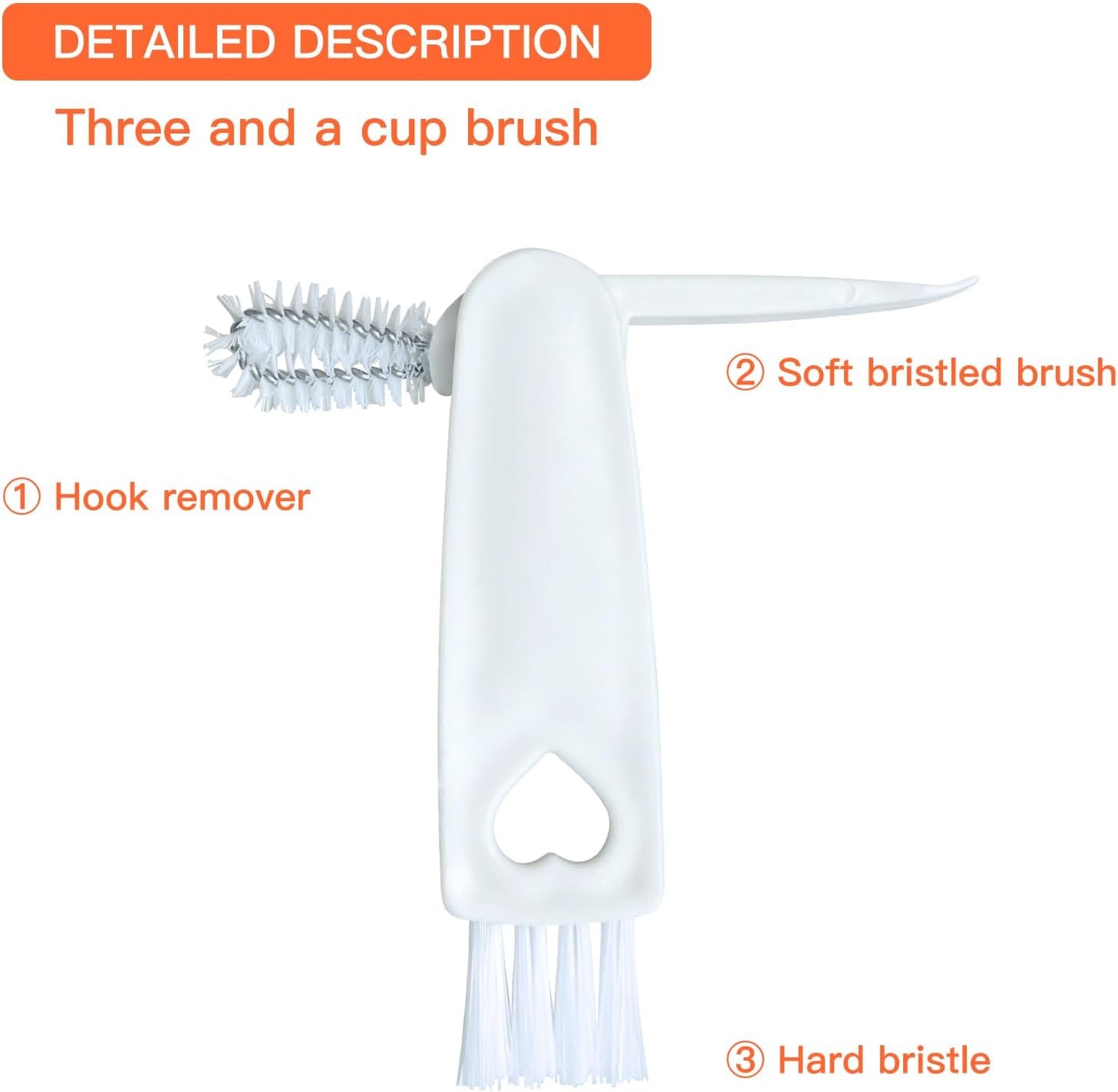 3 in 1 Cup Lid Cleaning Brush - Multifunctional Crevice Cleaner for Bottle Gaps and Tight Spaces