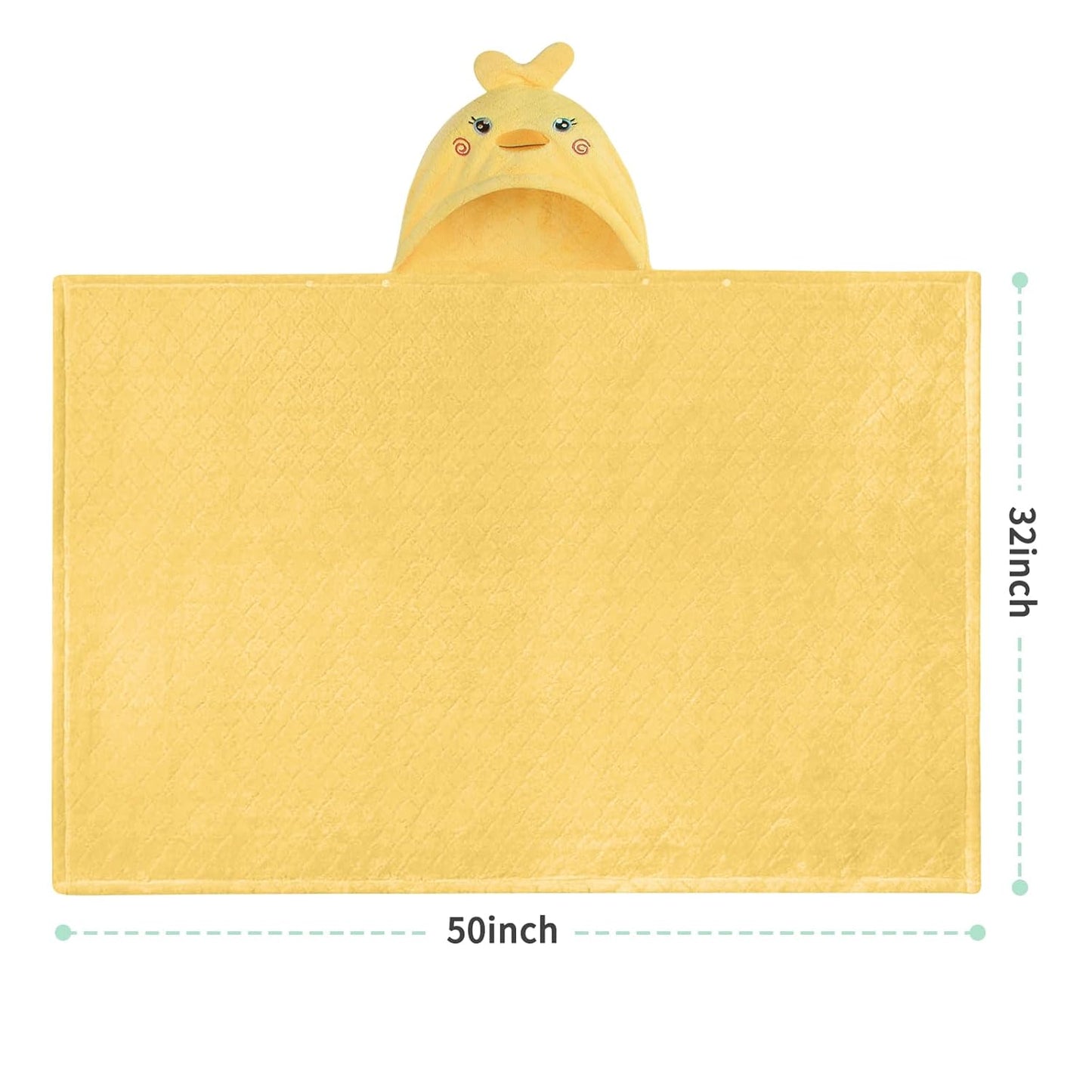 Toddler Bath Towel Hooded Kids Towel Bath Baby Towels with Hood for Boy Girl 0-5 Years, 2-Pack Soft Absorbent Baby Bath Towels Toddler Towels, Large Thick 50''x32'' Kids Hooded Towel for Toddlers
