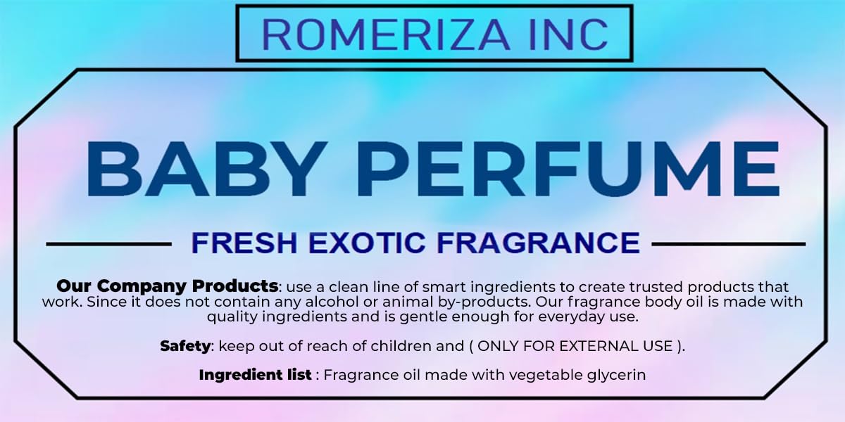 Baby Essential Fragrance Body Oil – Luxury Unisex Baby Oil Perfume with Long Lasting Baby Powder Scent – Soft Baby Smell, Uncut Perfume Oil,Scented Body Oil for Women & Men – 2 Fl Oz