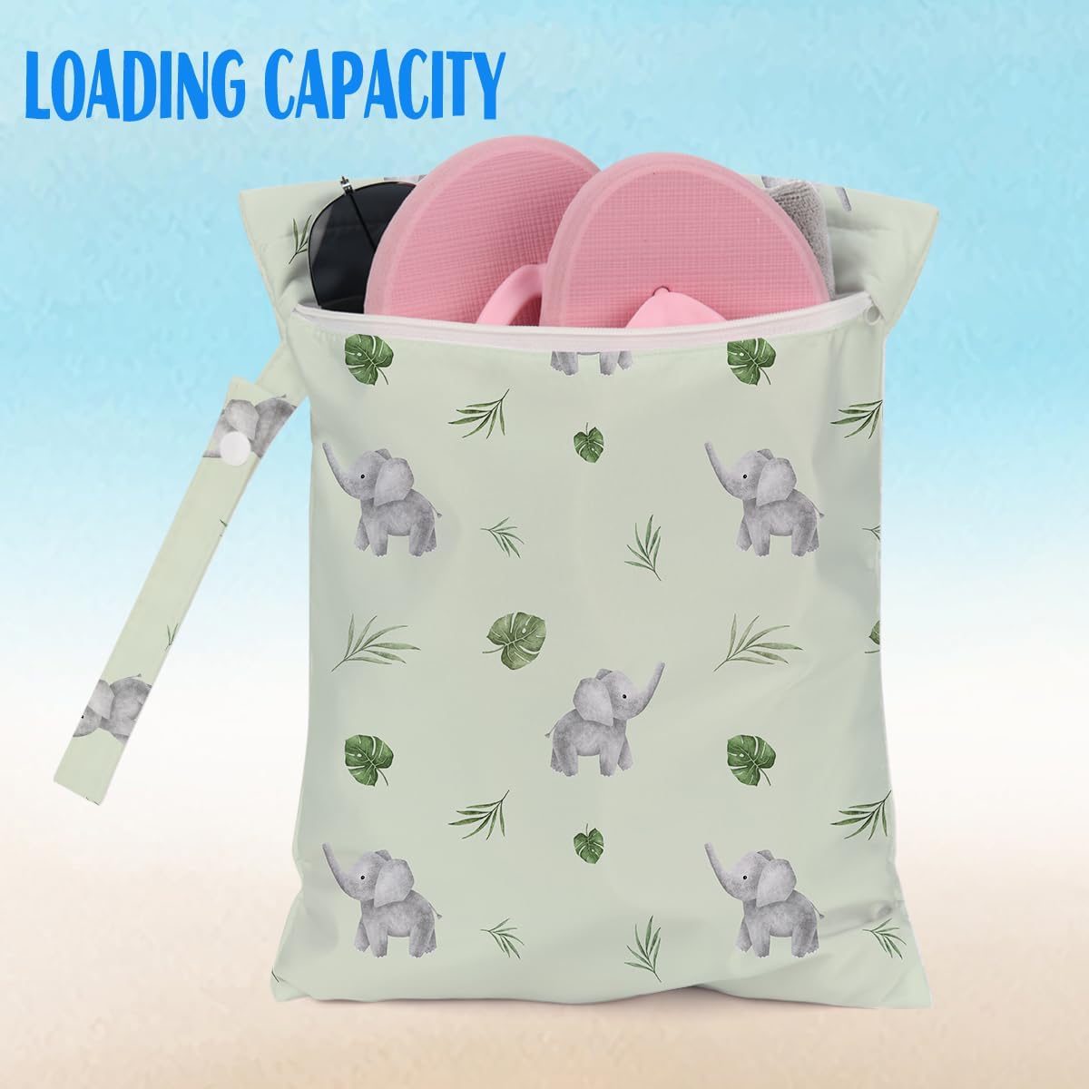 Wet Bag for Baby Swimsuit Dirty Clothes Diaper Yoga Gym, Wet Dry Bag, Beach Vacation Essential for Baby Travel Poor Bathing Diapers