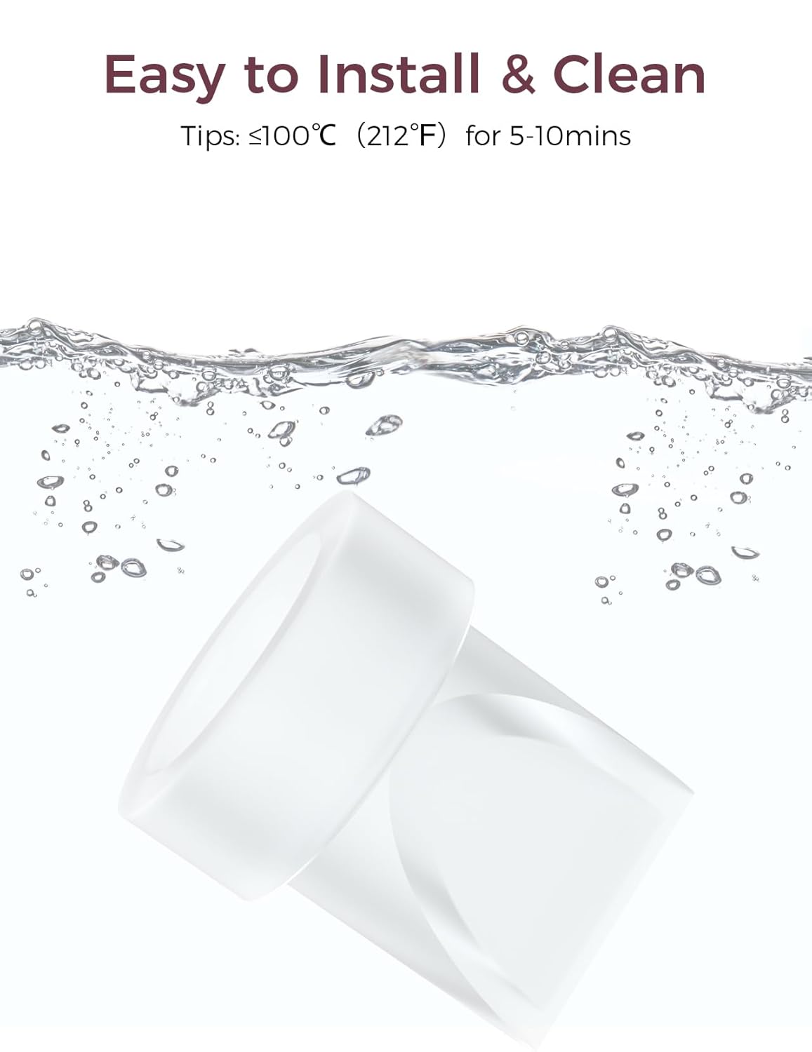 Momcozy Duckbill Valves Compatible with Momcozy M5. Original M5 Breast Pump Replacement Accessories, 4 PCS