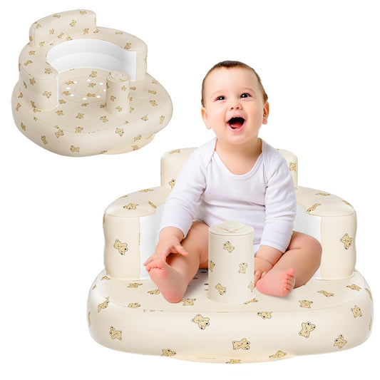 Baby Beach Chair，Inflatable Baby Seat for Babies 3 Months and Up,Summer Bumbo Seat for Learning to Sit, Feeding, Camping