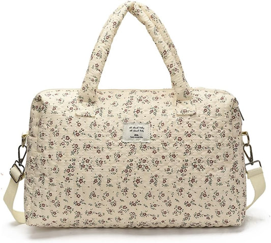 Floral Baby Diaper Bag Tote Mommy Bag Cute Cotton Diaper Bags Crossbody Baby Bags for Girl Pañaleras Para Beb