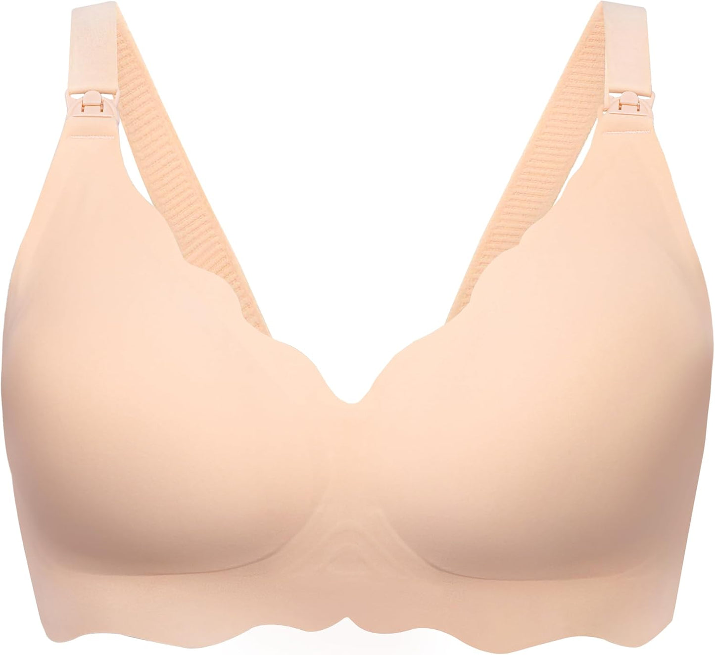 Angelhood Nursing Bras for Breastfeeding Ultra Comfort Seamless Maternity Bra Wireless Pregnancy Bralette with Bra Extender