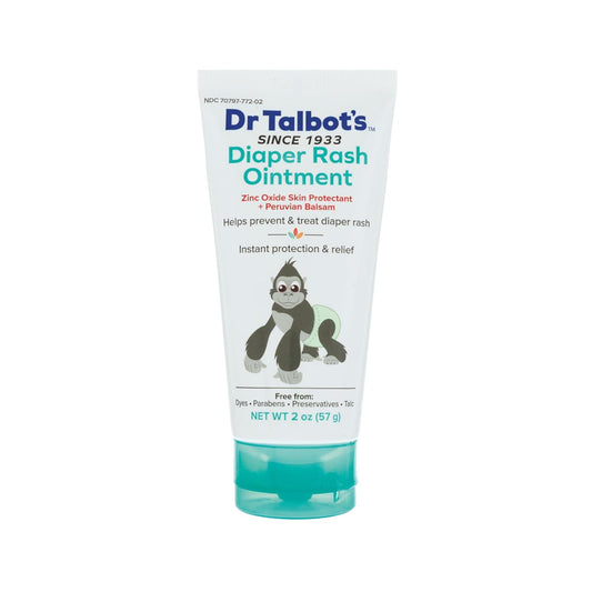 Dr. Talbot's Baby Diaper Rash Ointment - 2 oz - Zinc Oxide Skin Protectant with Peruvian Balsam - Treats and Prevents Rash