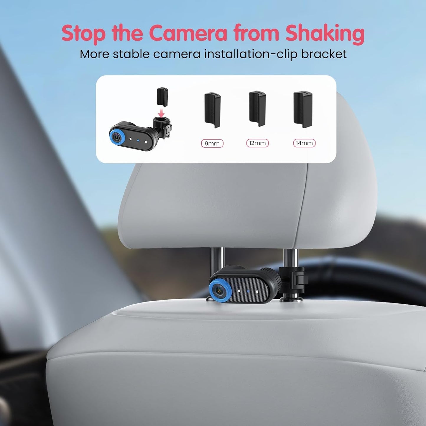 BM2A Baby Car Camera, 3X Zoom & 5.2" 1080P Display for Rear-Facing Car Seats, IR Night Vision, Easy No-Damage Instal – Ideal Car Baby Camera for Parents and Pet Owners