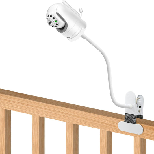 Flexible Clip clamp Mount Compatible with Infant Optics DXR-8 and DXR-8 PRO Video Baby Monitor Camera 15.7 inches Flexible Long Gooseneck Arm, Baby Monitors Holder for Crib Baby Camera Stand