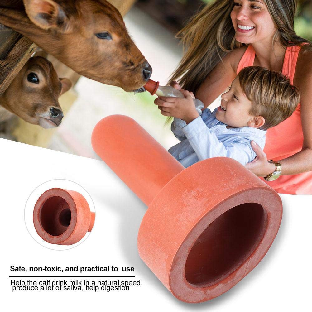 5Pcs Small Animal Milk Drink Nipple 10.7cm Length Rubber Calf Nursing Nipples Livestock Feeding Watering Supplies