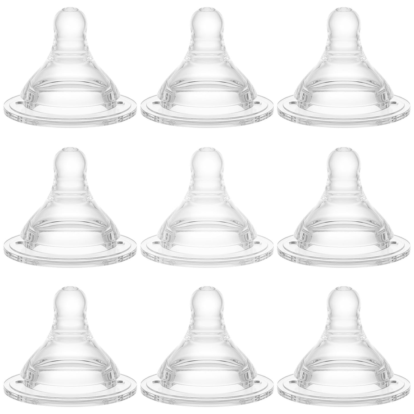 Bottle Nipples Ideal for Thicker Liquid Nipple Level 5, 9m+, Compatible with Wide-Neck Baby Bottle, 9 Count