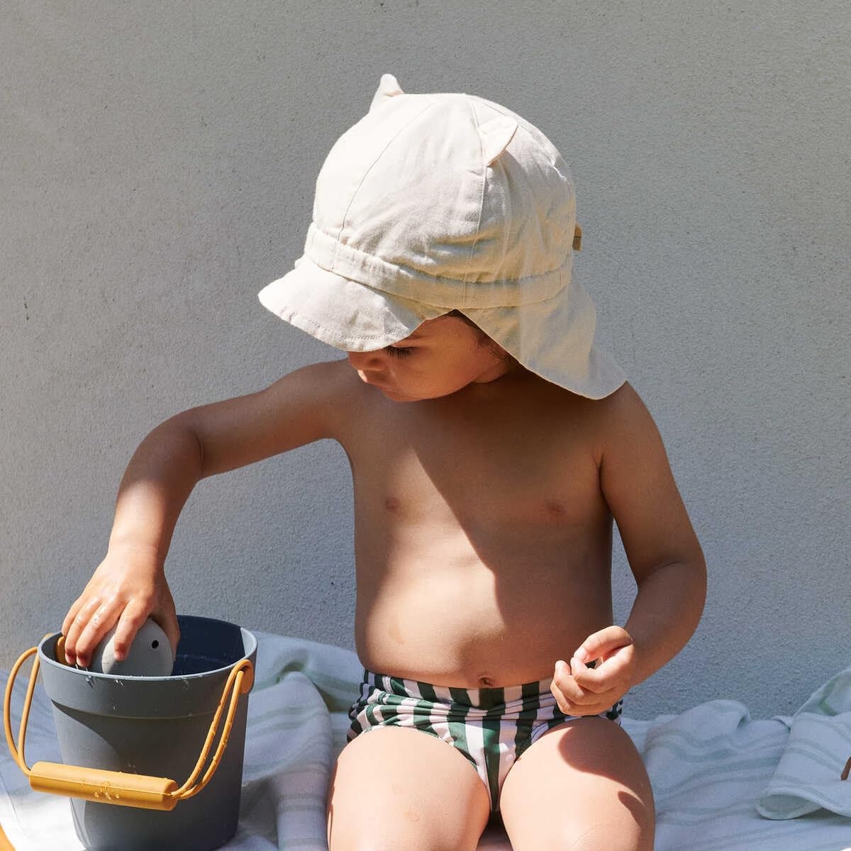 Baby Boys Swim Diapers Washable Reusable Swimming Diaper Waterproof Swim Pants Green Striped Swimsuit 12-18 Months