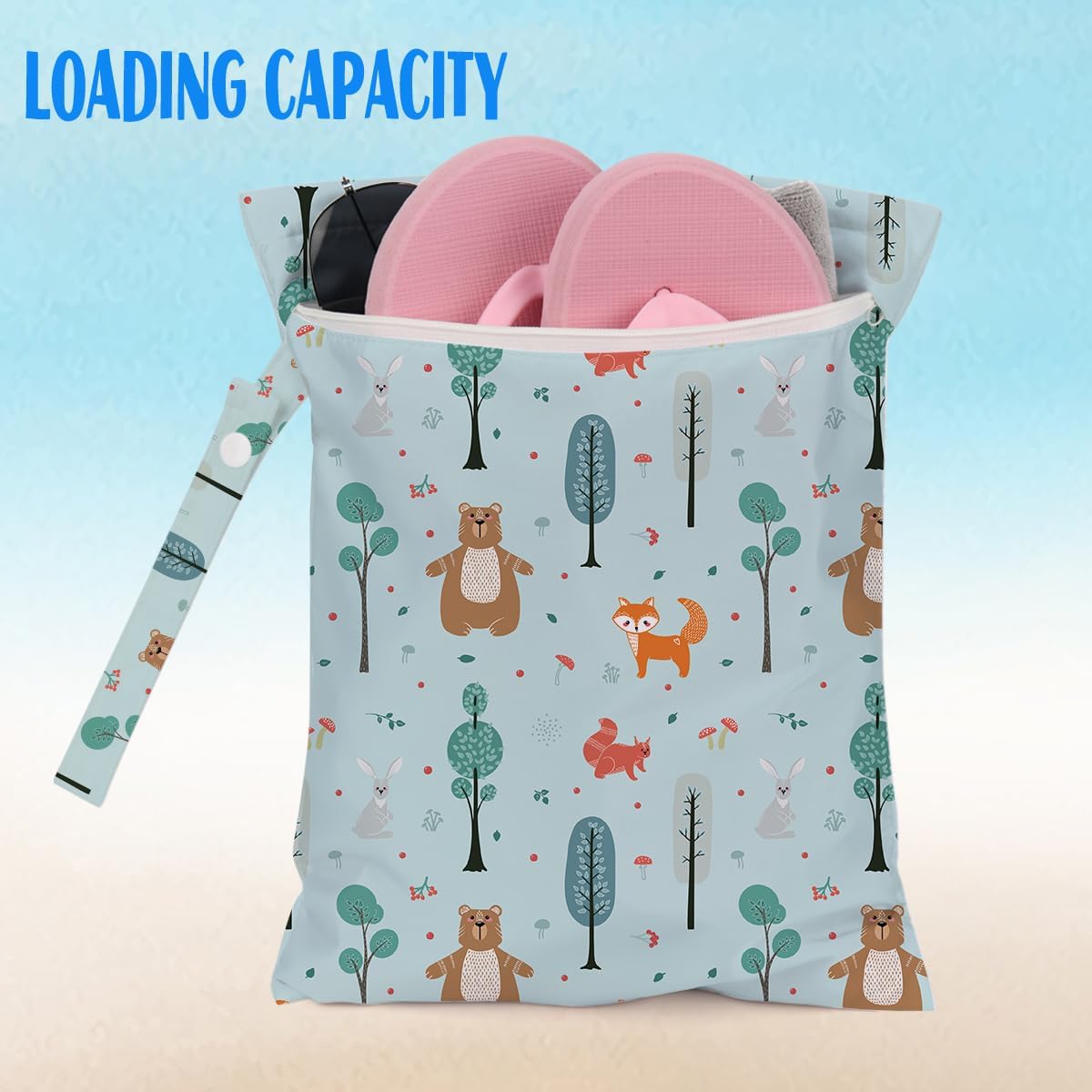 Wet Bag for Baby Swimsuit Dirty Clothes Diaper Yoga Gym, Wet Dry Bag, Beach Vacation Essential for Baby Travel Poor Swiming Bathing Daycare Toddler Diapers