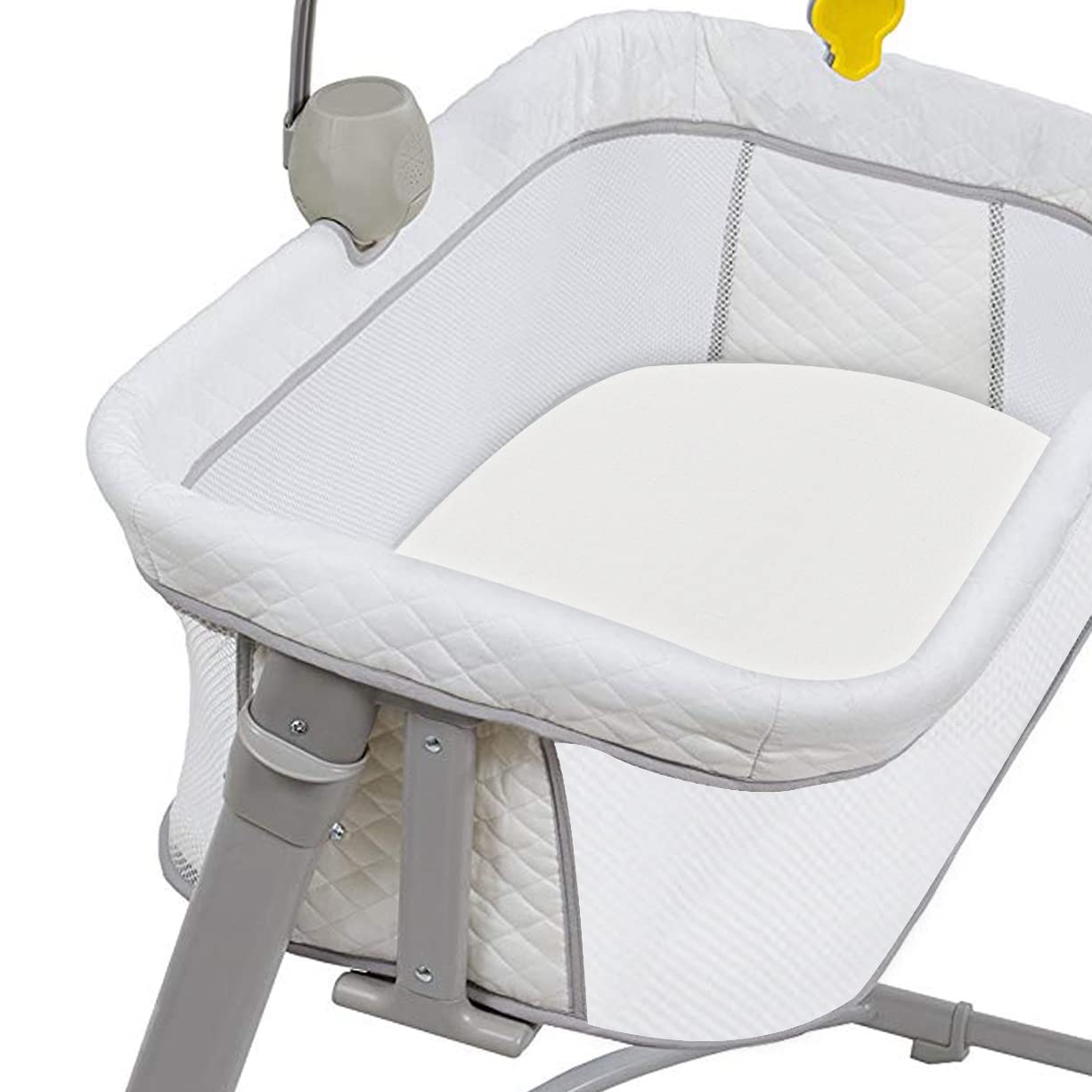 CaSaJa White 3 Pack Bassinet Sheet Set, Silky Soft Handfeel with Comfy Napping Surface for Baby Boy and Girl, Flexible Fit Various Kinds of Cradle and Bessinet Mattress Up to 15" x 30" and Breathable