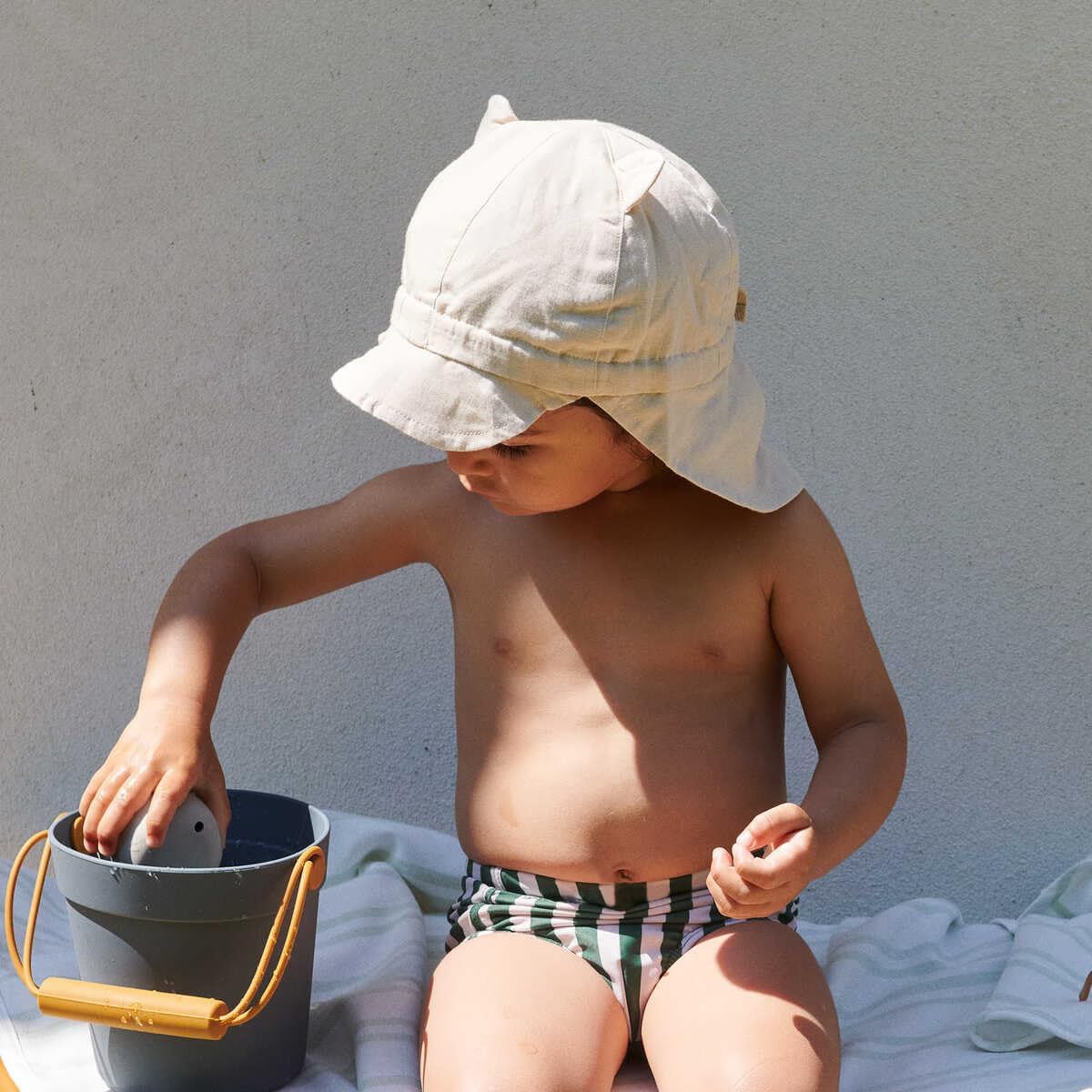 Toddler Boys Swim Diapers Washable Reusable Swimming Diaper BPA Free Swimmers Swim Pants Green Striped Swimsuit 2-3T
