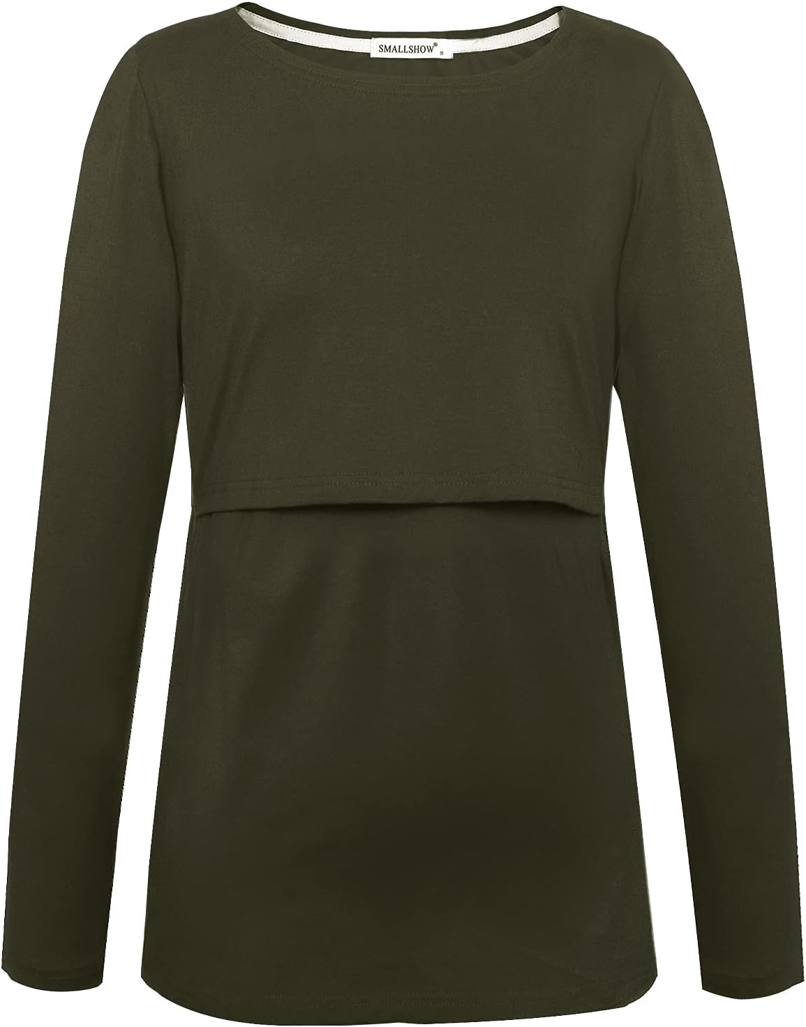 Smallshow Women's Maternity Nursing Tops Comfy Long Sleeve Breastfeeding T-Shirt