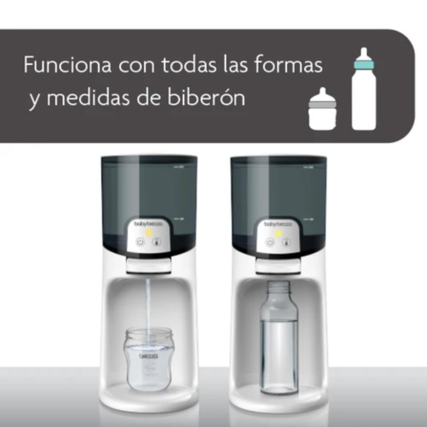 Baby Brezza Instant Baby Bottle Warmer - Fast Water Warmer Instantly Dispenses 24/7 in 3 Temperatures, White (Pack of 2)