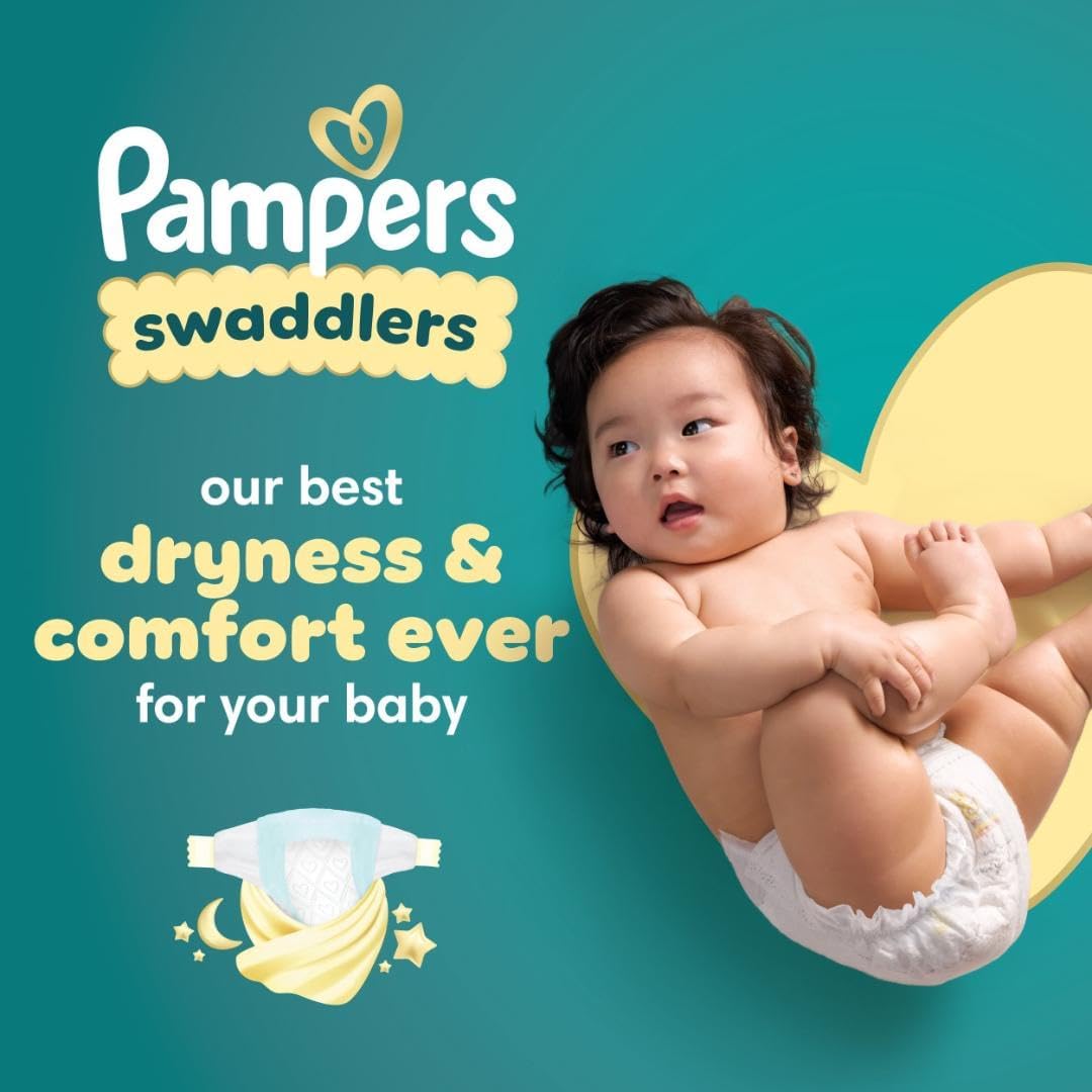 Pampers Swaddlers Diapers, Size 6 (23-44 lbs), 16 Count, Absorbent, Keeps Baby Dry and Comfortable, Skin Safe Disposable Baby Diaper (Packaging May Vary)