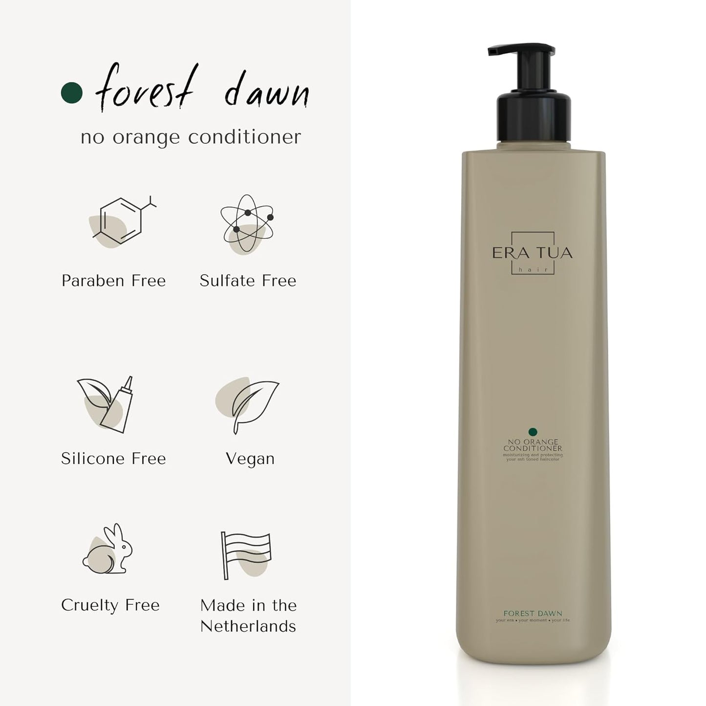 Forest Dawn Toning Blue Pigment Conditioner | Dutch Made No-Orange Neutralizer for Undesirable Orange and Copper Tones | Sweet, fruity scent of Mandarin, Bergamot, Pink Rose & Vanilla 200 ML