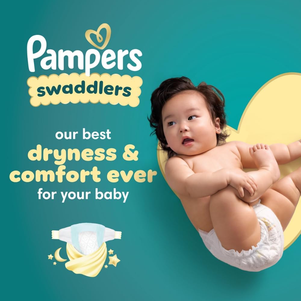 Pampers Swaddlers Diapers, Size 3 (13-26 lbs), 26 Count, Absorbent, Keeps Baby Dry and Comfortable, Skin Safe Disposable Baby Diaper (Packaging May Vary)