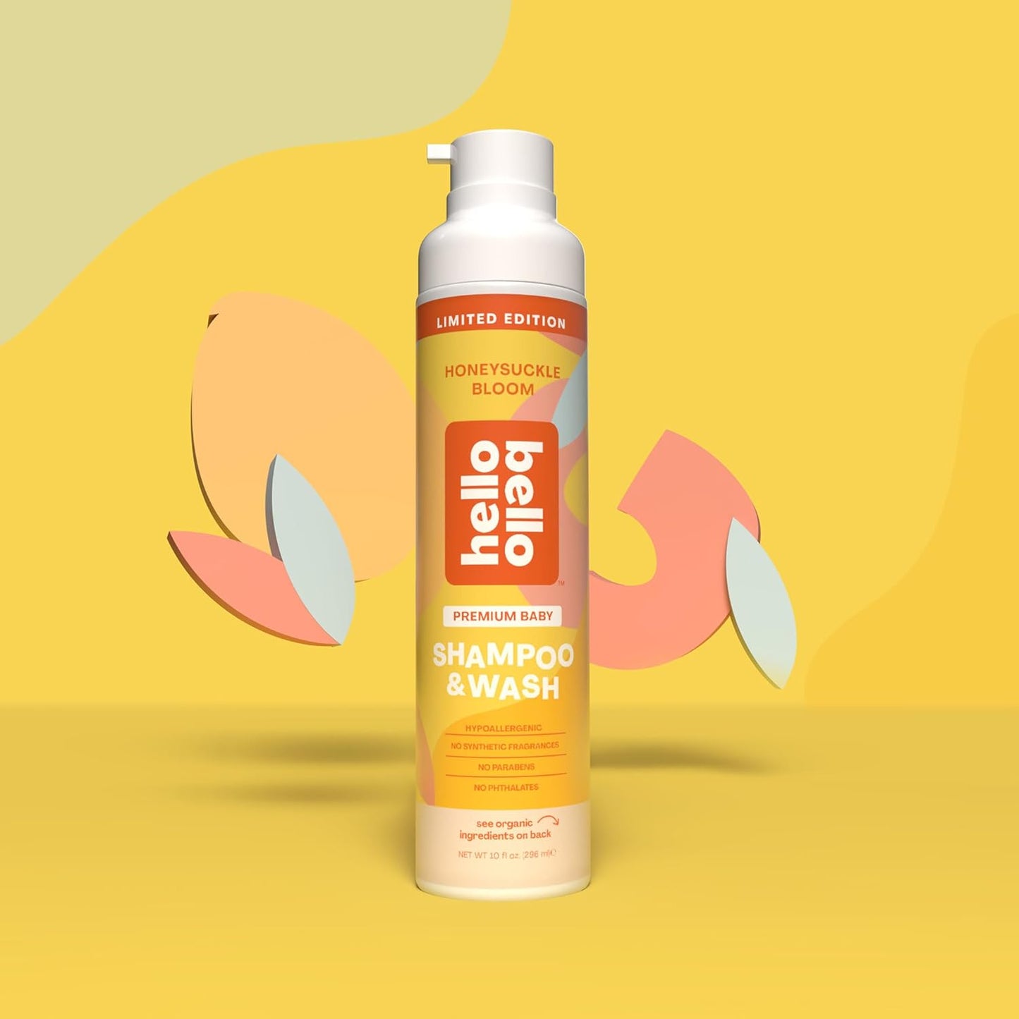 Hello Bello Baby Shampoo & Body Wash, Honeysuckle Bloom Scented, 10oz Bottle (Pack of 2)