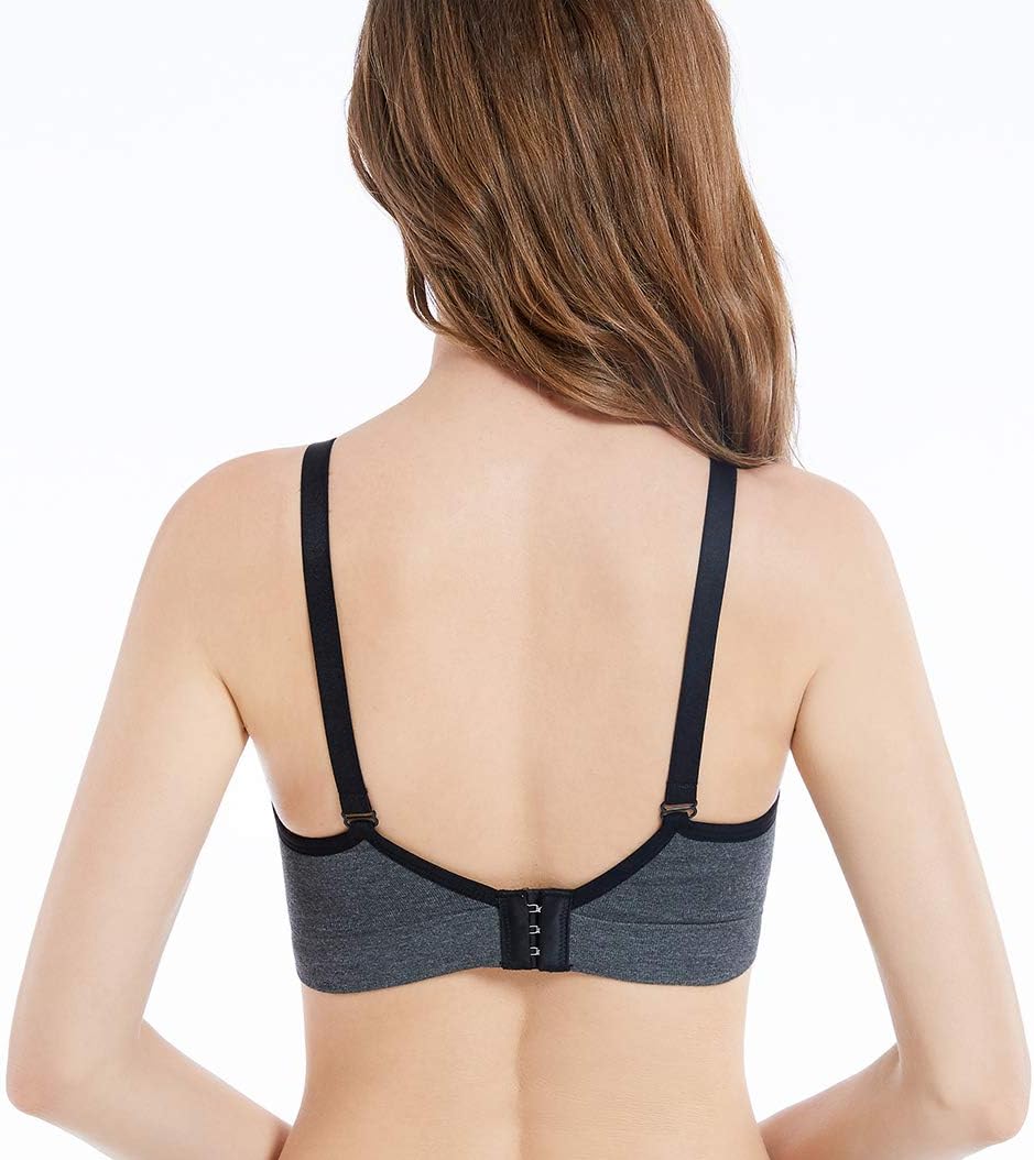 Suekaphin Nursing Bra 5pack Wireless V Neck Maternity Nursing Bra Bralette Low Cut Sleeping Breastfeeding with Extenders