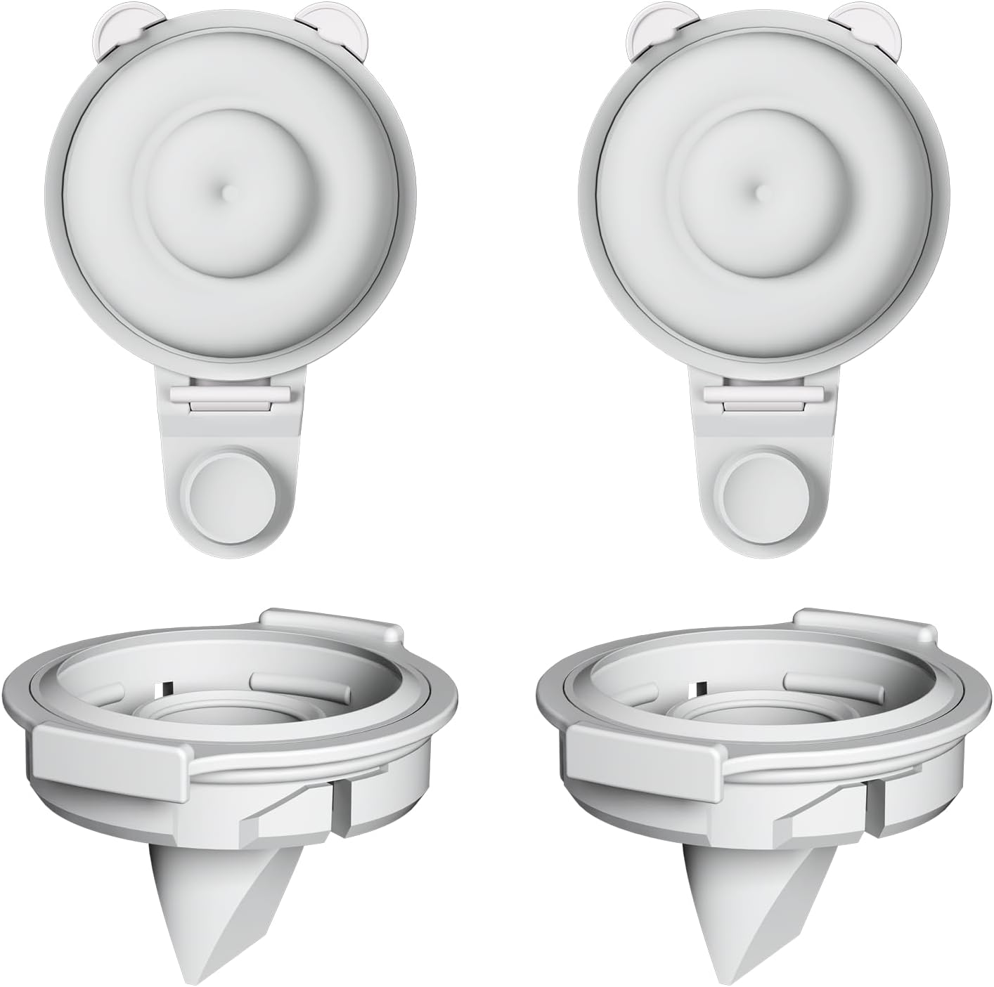 4PC Upgraded M9 Breast Pump Replacement Part, Including 2pcs Duckbill Valve and 2pcs Double-Layed Diaphragms for Momcozy Upgraded Mobile Flow | Upgraded M9, Valve, Diaphragms, 4PC Gray