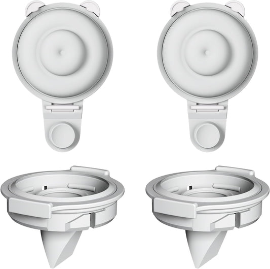 4PC Upgraded M9 Breast Pump Replacement Part, Including 2pcs Duckbill Valve and 2pcs Double-Layed Diaphragms for Momcozy Upgraded Mobile Flow | Upgraded M9, Valve, Diaphragms, 4PC Gray