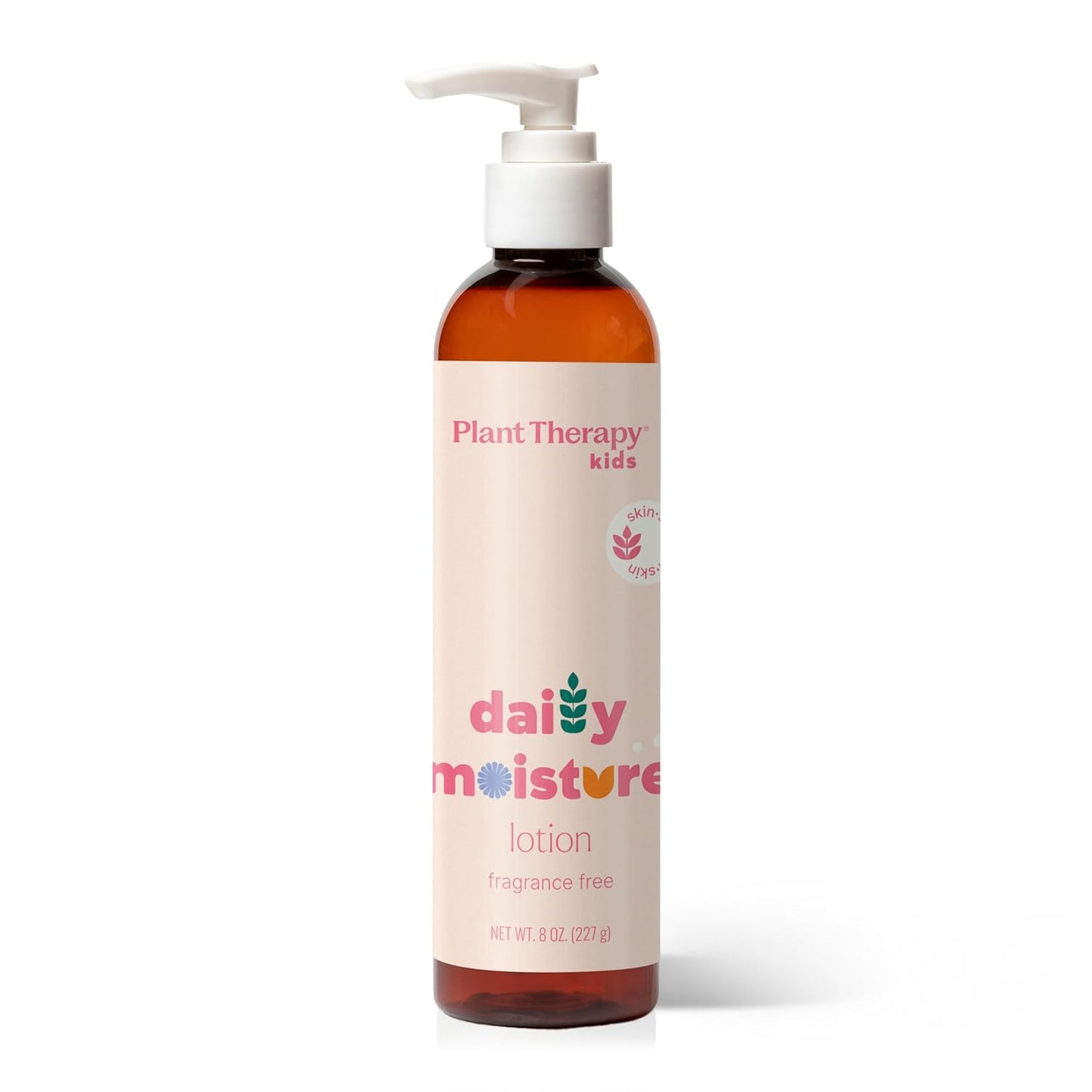 Plant Therapy Kids Daily Moisture Lotion 8 oz Fragrance-Free & Gentle for Kids, Soothes & Softens from Head to Toe, Lightweight, Fast-Absorbing Daily Hydration