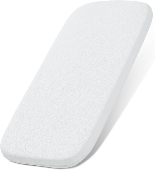 NeoBorn Baby Bassinet Mattress Pad, 32" x 18" Dual Sided Comfort Gel Memory Foam Mattress with Removable Breathable Soft Tencel Cover Fit for RONBEI/Ingenuity/Cuddor Baby Bassinet